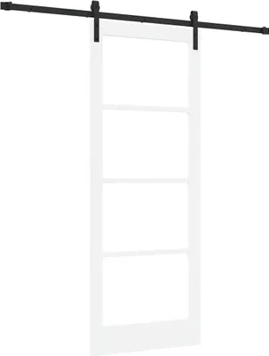 Produktbild von vidaXL Schiebetür ORKDAL Weiß und Schwarz 83 x 211 cm
