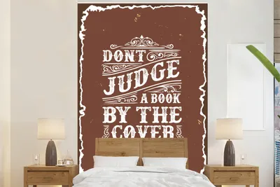 Produktbild von MuchoWow® Fototapete für Wohnzimmer oder Schlafzimmer Wandtapete Vinyl Motivtapete Jahrgang - Gestaltung - Text - 200x300 cm - Wanddekorationen