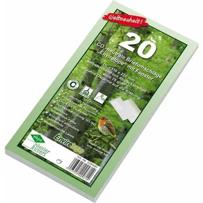 Obrázek produktu pro Envirelope® 30002413 Obálka - dlouhá DIN, lepicí, 75 g/m2, s okénkem, 20 kusů