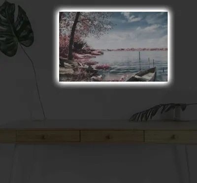 Produktbild von Opviq, 4570DHDACT- SHN4480, Bunt, Leinwandbilder, 45 x 70 cm, 100% Wildleder -Leinwand