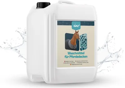 Produktbild von nimo® Waschmittel für Pferdedecken | ohne Duftstoffe & Farbstoffe | für für atmungsaktive Synthetik- und Baumwolldecken | entfernt Kot- & Urinflecken