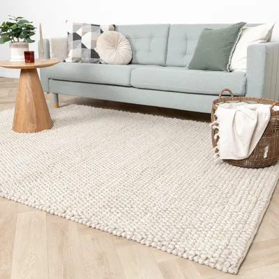 Image de Volero - Tapis en laine - Luminous Crème/Blanc - 200x300 cm