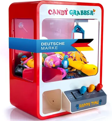 Image de Candy Grabber Supreme : distributeur automatique de bonbons pour enfants | Distributeur de bonbons avec bras de préhension renforcé, câble USB et musique | Console de jeux rétro