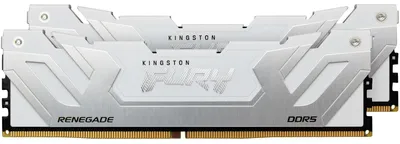 Produktbild von Kingston FURY Renegade - DDR5 - Kit - 48 GB: 2 x 24 GB - DIMM 288-PIN - 4200 MHz / PC5-67200 - CL40 - 1.45 V - ungepuffert - on-die ECC - Weiß & Silber