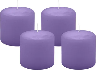 Produktbild von 4er Set Adventskranzkerzen Veilchen Ø 60 x 60 mm