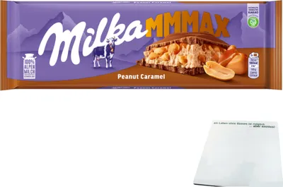 Produktbild von Milka Tafelschokolade Peanut-Caramel Großtafel (276g Tafel) + usy Block