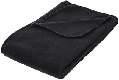Zdjęcie produktu dla Unyqoos® Microfleece-Plaid – miękka, pluszowa kołdra z mikrofibry, idealna do sofy i łóżka, wykonana z poliestru, wymiary: 125 x 150 cm, kolor: czarny
