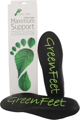 Produktbild von GreenFeet Maximum Support Fersensporn Einlagen, orthopädische Schuheinlagen mit Fersenpolster, zuschneidbar Gr. 35/36