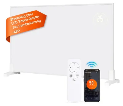 Produktbild von ISOISL Infrarotheizung 960W WLAN Heizpaneel mit App Thermostat Fernbedienung für bis 25 m² Wand und Standgerät