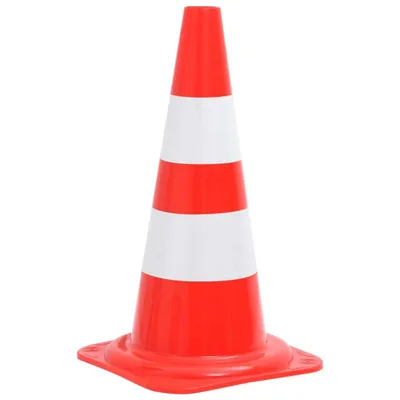 Image de vidaXL Cônes de signalisation réfléchissants 20 pcs. Rouge et blanc 50 cm
