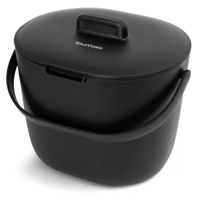 Produktbild von YourCasa Biomülleimer Küche 6L - Komposteimer Küche für alltäglichen Biomüll Behälter Spülmaschinenfest - Geruchsdicht mit Sieb & ergonomischen Griff