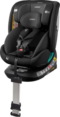 Produktbild von Auto Kindersitz / Sitzerhöhung drehbar 360° Grad mit Standfuß (Schwarz) für Kinder von ca. 15 Monate bis 12 Jahre / 9 bis 36 kg / ECE R129 (Klasse I, II, III) mit ISOFIX,Farbe:Schwarz