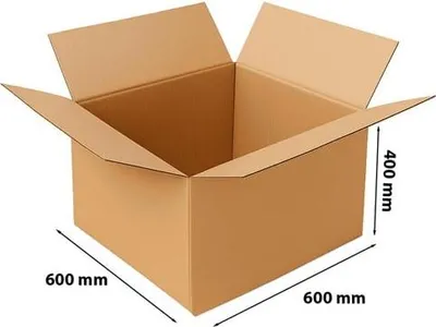 Zdjęcie produktu dla Karton Pudełko Kartonowe 600x600x400mm KRAFT 1 szt Klapowy 5-warstwowy DUŻY Gabaryt
