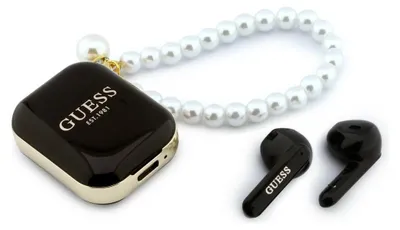 Zdjęcie produktu dla Słuchawki Guess Pearl Strap True Wireless czarny