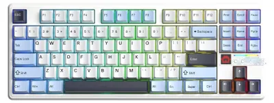 Productafbeelding van AULA Gasket F87 Pro V2, toetsenbord in de kleur Glacier Blue, met Star Vector RGB-verlichting
