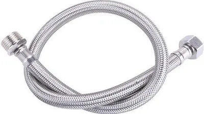 Imagen del producto de Manguera de protección para tubos, protección contra dobleces, manguera de acero trenzada (diámetro exterior de 22 mm, diámetro interior de 16 mm)