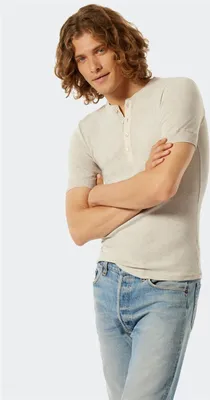 Produktbild von Schiesser Herren Henley 1/2 - Karl-Heinz natur melange Stück Gr. 006