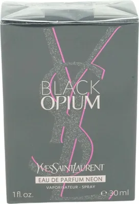 A close-up shot of the front of a perfume box.