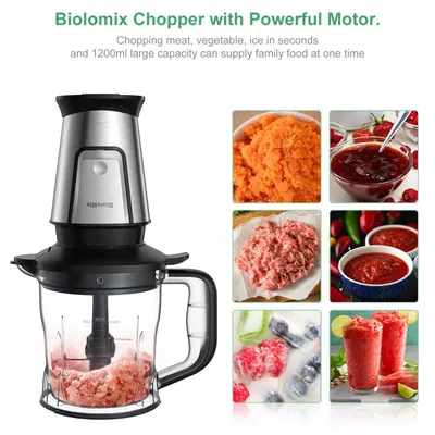 Produktbild von BioloMix Küchenmixer 700W 3-in-1 Entsafter Trockenmühle TB23M