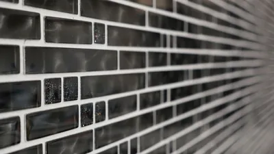 Produktbild von Handmuster Mosaikfliese Transluzent Verbund Glasmosaik Crystal Chic schwarz MOS87-MV708_m
