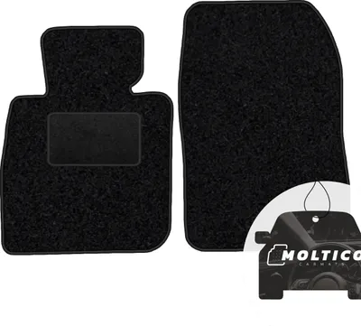 Immagine prodotto di moto-MOLTICO tappetini anteriori auto velours tappetini auto nero set di tappetini 2 pezzi adatto per Mazda CX-3 2015-2021