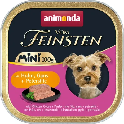 Produktbild von ANIMONDA Vom Feinsten Adult Mini Chicken  goose and parsley - nassfutter für Hunde - 100g