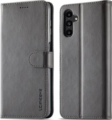 Produktbild von Samsung Galaxy A13 5G Hülle, Klapphüllen Brieftasche Leder Magnetverschluss Ständer Schutzhülle für Galaxy A13 5G Grau