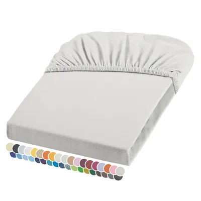 Produktbild von liebling Elasthan Spannbetttuch 90x200 bis 100-220 cm, mit Rundumgummizug, faltenfrei & atmungsaktiv, Matratzen bis 26 cm Höhe, porzellan