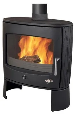 Image de Poêle à Bois Fonte - ECLIPSE - 8 kW-Peint anthracite - GODIN - 388118