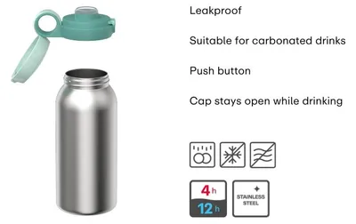 Produktbild von Isolierflasche für den Campus mit Klappdeckel, 500 ml - Frozen Friends