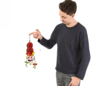 Produktbild von Red Green Joy - Mehrteiliges Spielzeug für mittlere und große Papageien