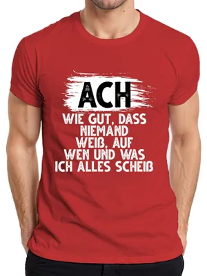 Productafbeelding van Wat leuk dat niemand weet dat dit een sarcastisch shirt is. Humoristisch T-shirt voor heren, rood, maat XL