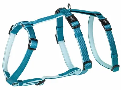 Sicherheitsgeschirr Turva hellblau, Hals 48-67 cm, Brust 75-100 cm