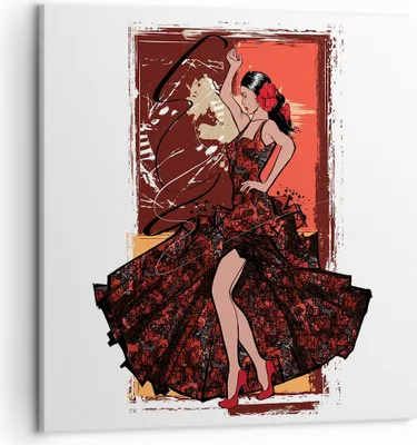 Produktbild von Bild auf Leinwand - Leinwandbild - Tanz Tänzer - 50x50cm - Wand Bild - Wanddeko - Wandbilder - Leinwanddruck - Bilder - Kunstdruck - Wanddekoration - Leinwand bilder - Wandkunst - AC50x50-4123