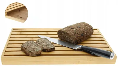 Produktbild von Supplemedica Bambus Brotschneidebrett mit Krümelschublade