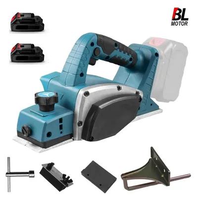 Image de Rabot électrique - Sans balais, sans fil - 15 000 tr/min - 18 V - Avec 2 batteries - Pour le travail du bois - Or