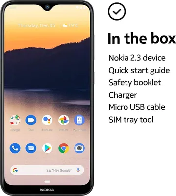 Image de Nokia 2.3 2GB/32GB gris charbon (charbon de bois) Dual-SIM