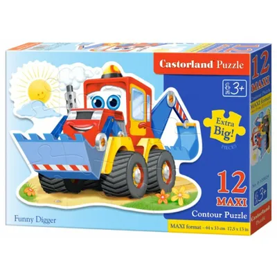 Produktbild von Castorland Funny Digger Puzzle 12 Teile maxi B-120024