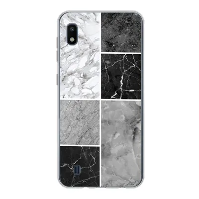 Produktbild von MuchoWow® Handyhülle Schutzhülle Hülle für Samsung Galaxy A10 Marmor - Schwarz - Weiß Silikon Softcase Handy Hülle - Schutzhülle