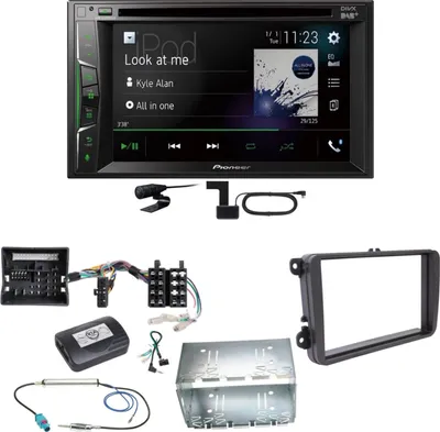 Produktbild von Pioneer AVH-A3200DAB Bluetooth DAB CD Einbauset für Tiguan Amarok Caddy Jetta