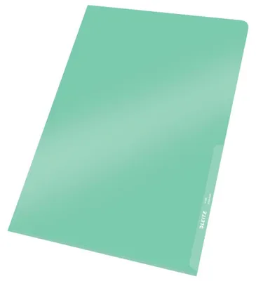 Productafbeelding van Leitz 4100-00-55 Transparante map, premium kwaliteit, A4, PVC, geschikt voor documenten, groen
