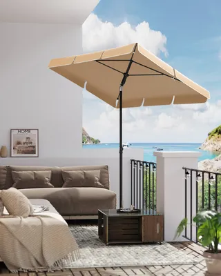 Produktbild von SONGMICS Sonnenschirm 200 x 125 cm UPF 50+ Sonnenschutz