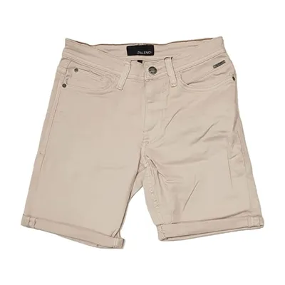 Image de Blend BHDenim : short en jean pour homme, coupe droite, en coton mélangé