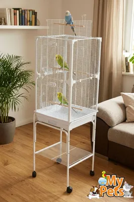 Produktbild von Vogelvoliere RUBY Weiß Vogelkäfig Metall Voliere Vogelhaus Käfig Vogel Papagei