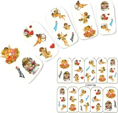 Produktbild von Tattoo Nail Engelchen Love Aufkleber Nagel Sticker