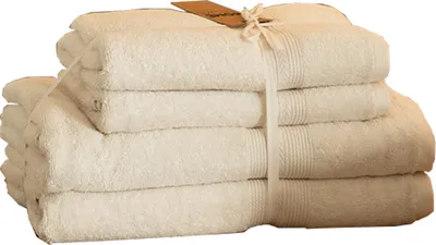 Produktbild von Home Deluxe - Handtuch Set - 4 tlg. SOFT - Hellgrau - Material: 100% Baumwolle I Handtuch Badetuch Duschtuch Set Handtuchset