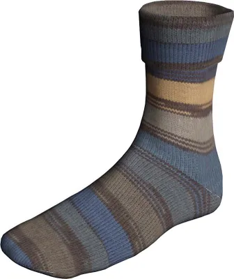 Produktbild von Lang Yarns - Super Soxx Merino Color 4-fach 0524 dunkelblau dunkelbraun