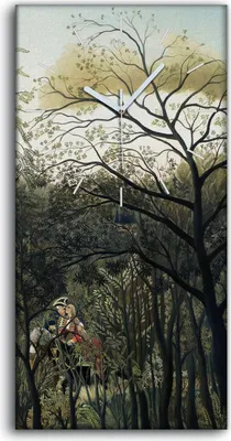 Produktbild von Leinwand Wanduhr Wandkunst Uhr Geräuschlos 30x60 Malerei Wald Bäume Paar Kunst - weiße Hände