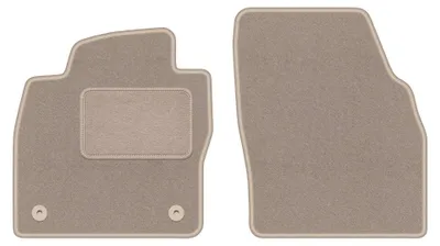 Image de Tapis avant en moquette pour Skoda Fabia IV 2021- (à hayon) – 2 pièces, beiges, sur mesure – Wielganizator LUX