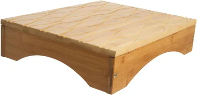 Imagen del producto de Fabricado en madera de bambú, antideslizante, de 45x35x10 cm, ideal para uso doméstico